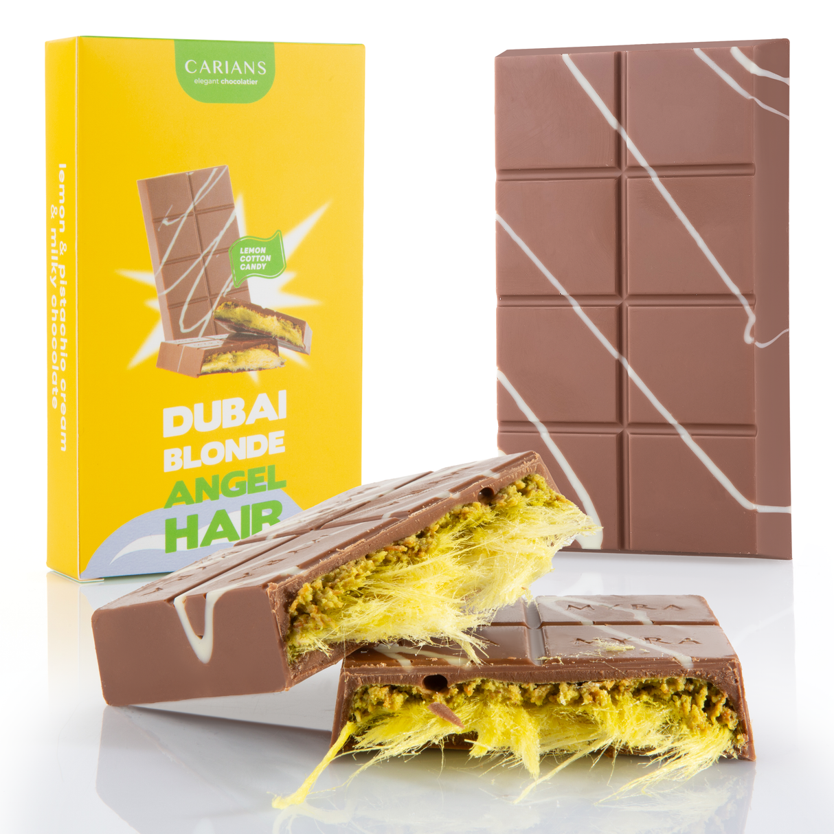 Viral Summer Angel Dubai Chocolate Bar- Lemon Cotton Candy