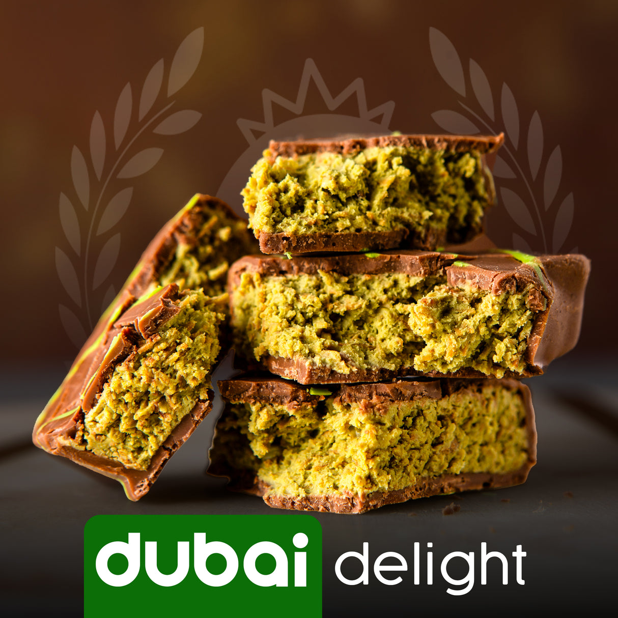 The Best Dubai Chocolate with Pistachio, 2 Pack