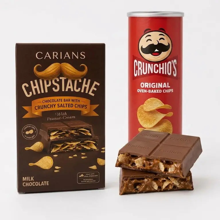 Chipstache Pringles Chips and Chocolate Bar 4.6 oz (130g)