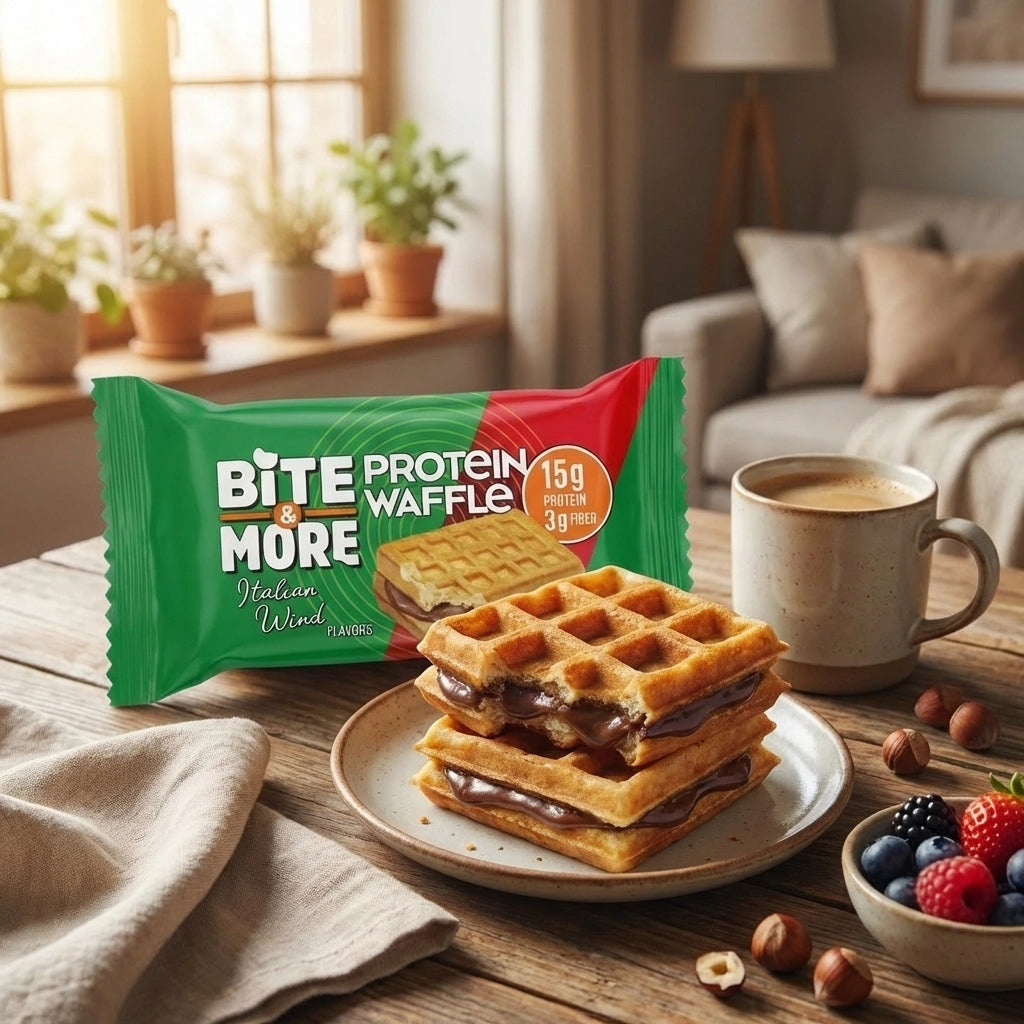 Bite Protein Waffle with Tramisu Flavoured Cream Filling (12 Piece)
