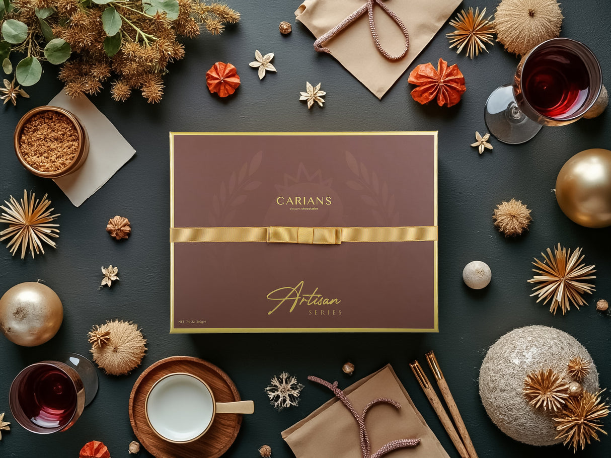 Luxury Chocolate Gift Box Premium Quality, Gold Ribbon