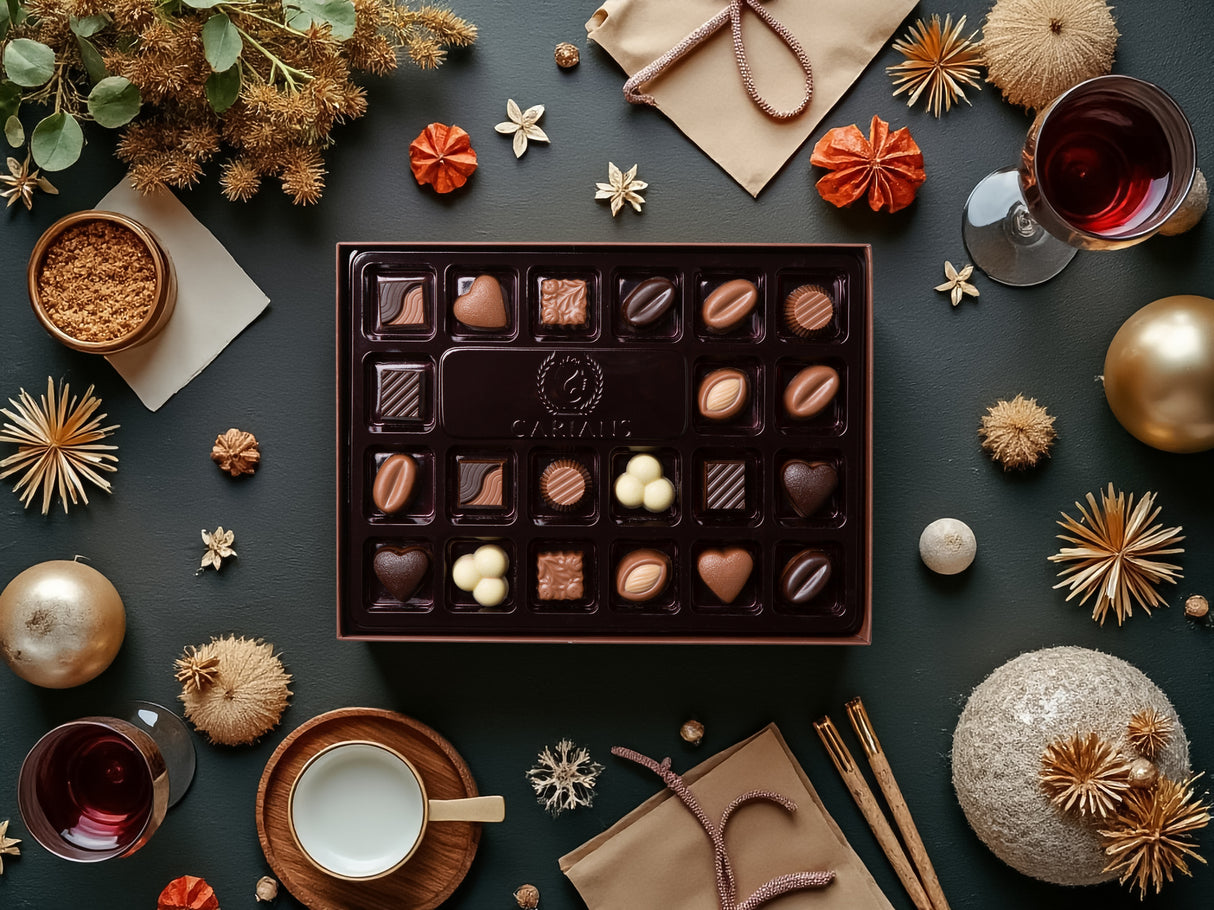 Luxury Chocolate Gift Box Premium Quality, Gold Ribbon