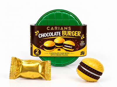 Chocolate Burger – Oreo Cake Bites with Cream Filling, 2 Pieces
