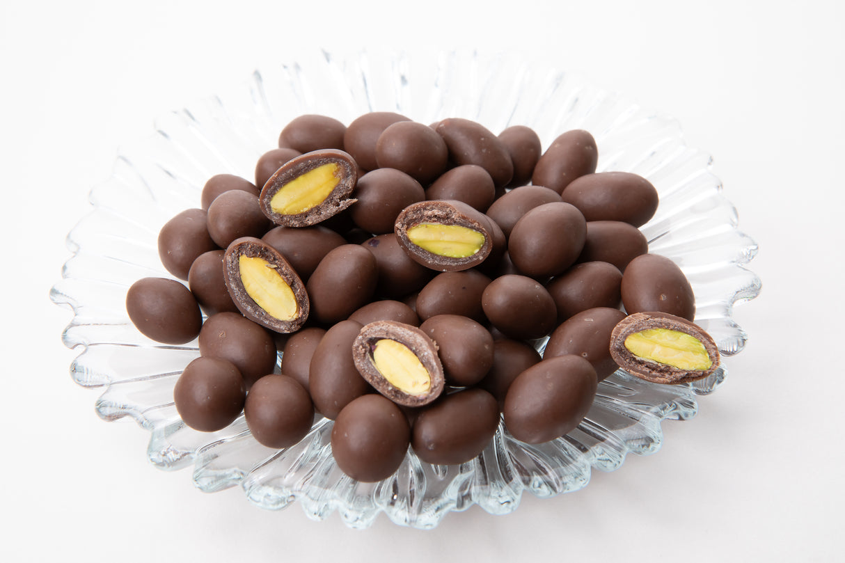 Chocolate Covered Pistachio Dragee Candy (12 Pack)