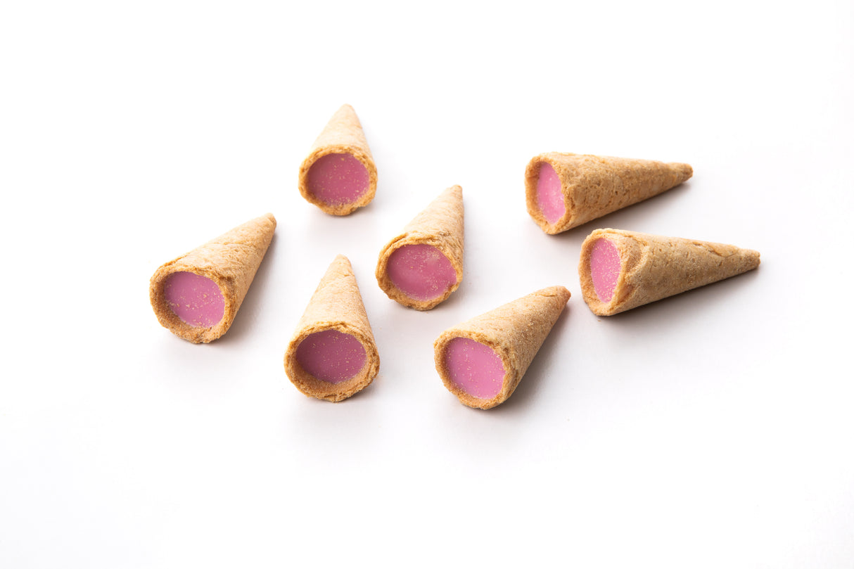Milky Chocolate Strawberry Mini Cones (12 Pack)