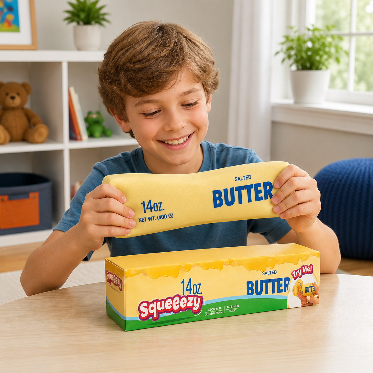 Viral Jumbo Squishy Stick of Butter - Realistic Slow Rising Food Fidget