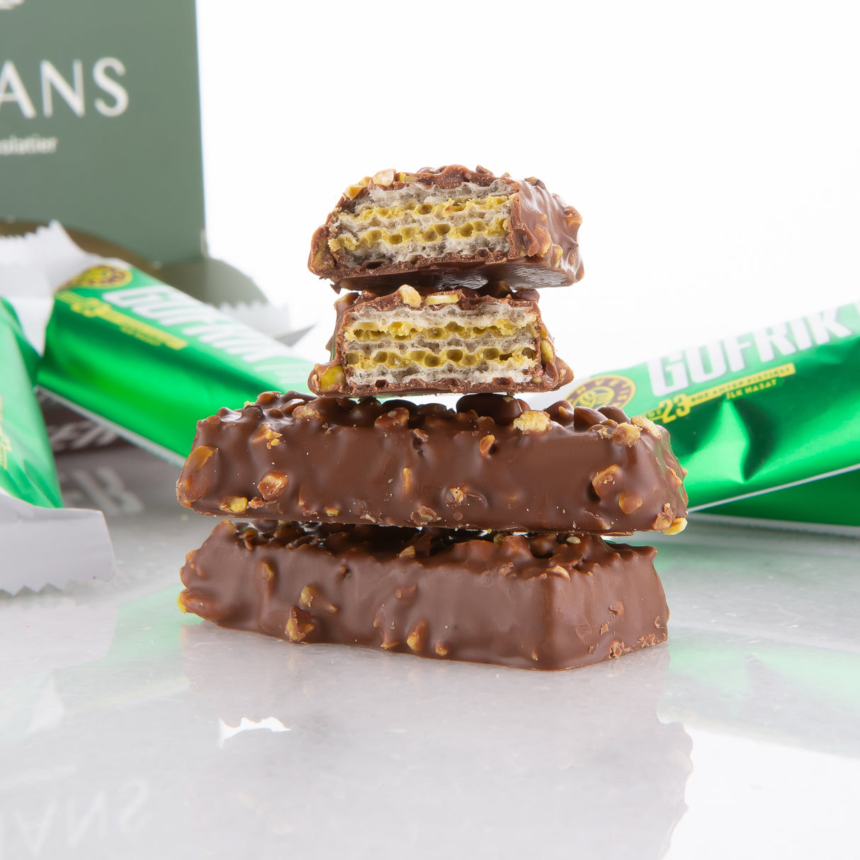 Dubai Chocolate Waffers Bite Size Party Box  - 10 Pieces