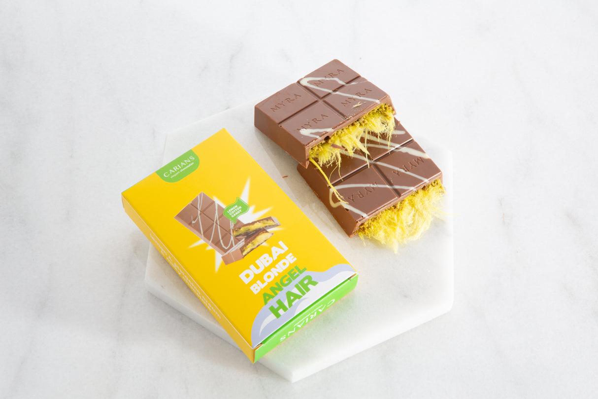 Viral Summer Angel Dubai Chocolate Bar- Lemon Cotton Candy