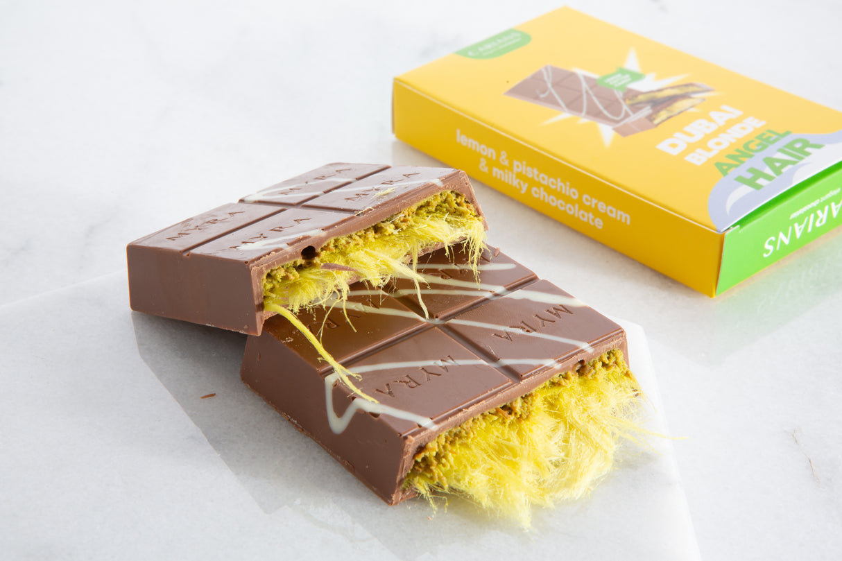 Viral Summer Angel Dubai Chocolate Bar- Lemon Cotton Candy