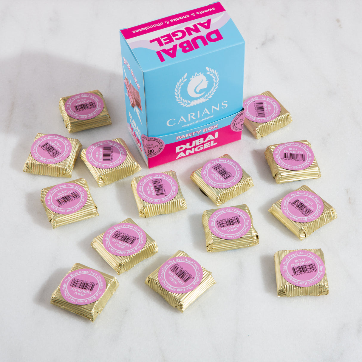 Angel Hair Dubai Chocolate Bite Size Party Box  - 14 Piece