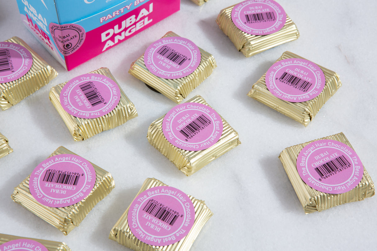 Angel Hair Dubai Chocolate Bite Size Party Box  - 14 Piece