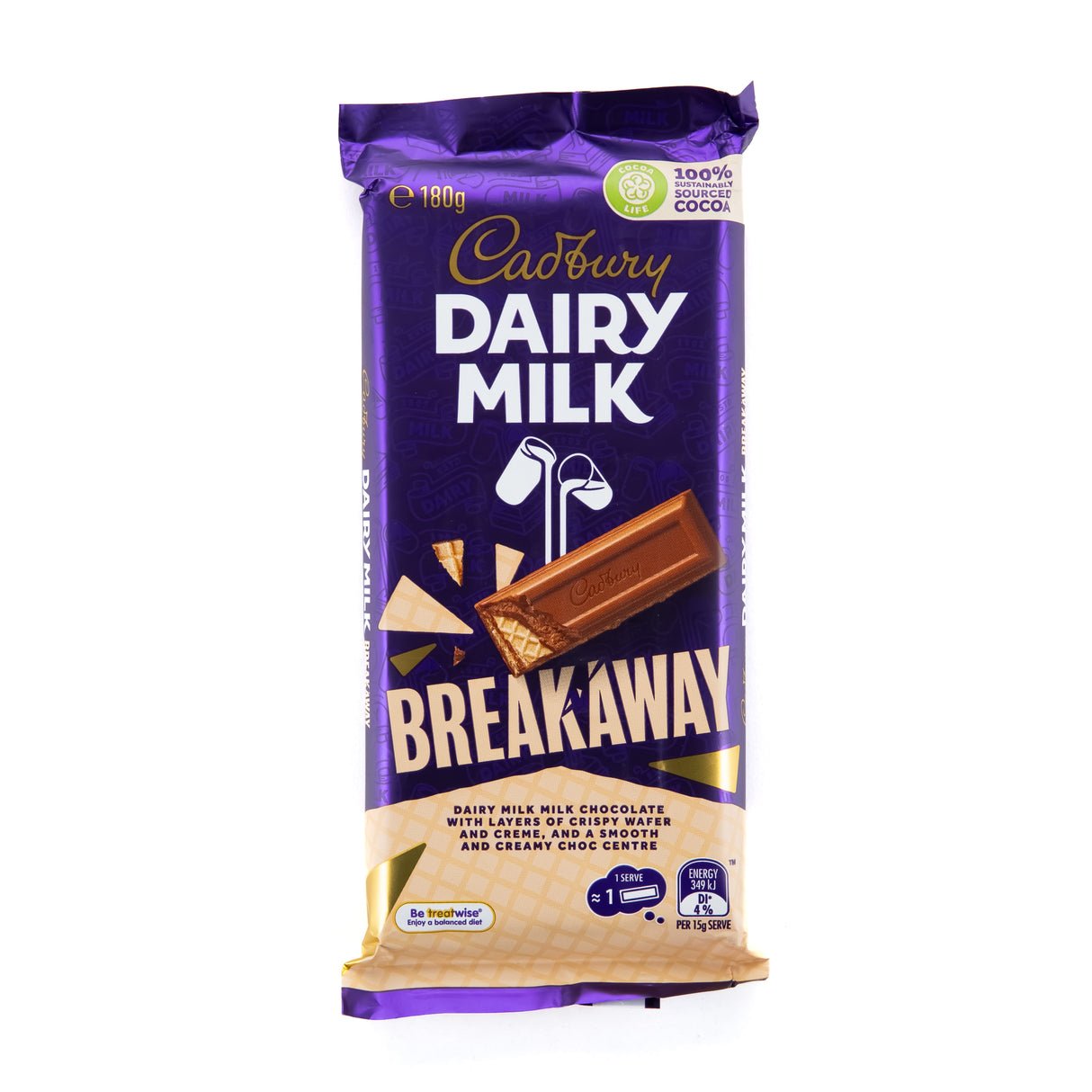 Cadbury Dairy Milk Breakaway Chocolate Block 6.34oz (180g)