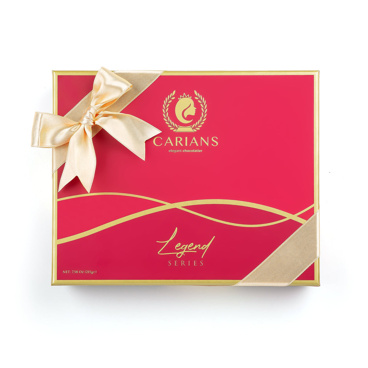 Carians Premium Chocolate Red Legend Gift Box, Gold Ribbon