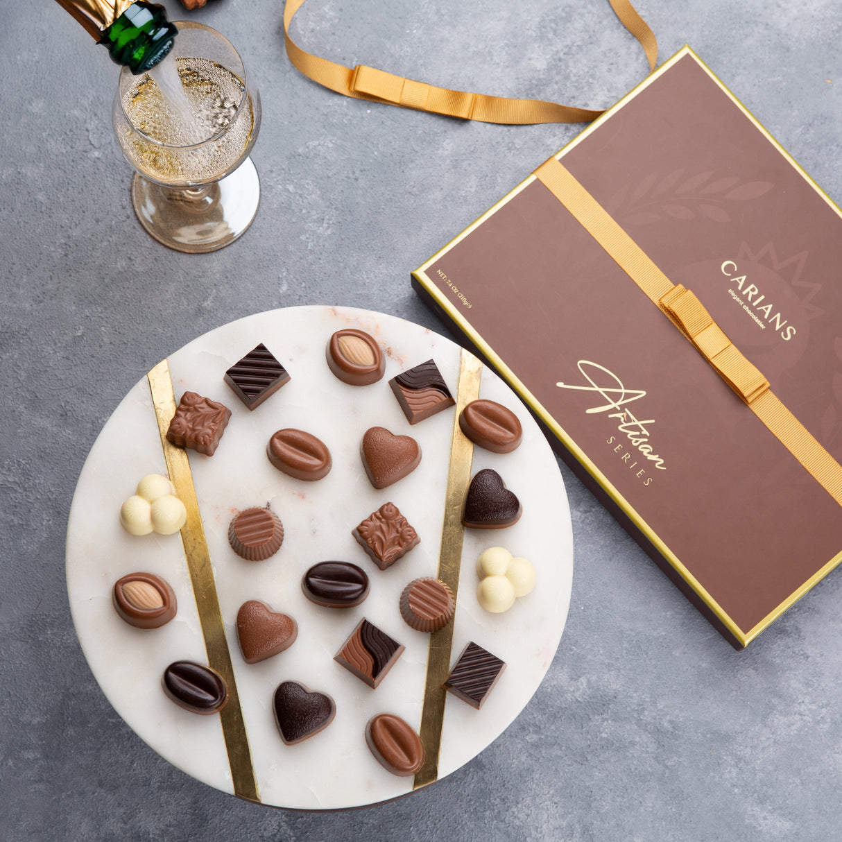 Luxury Chocolate Gift Box Premium Quality, Gold Ribbon