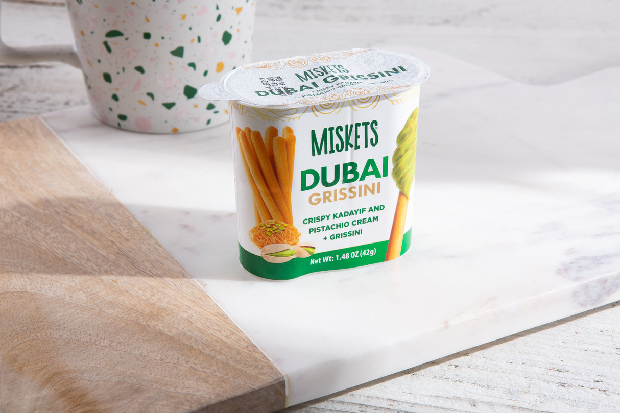Dubai Cream Spread with Pistachio & Breadsticks, Best Snack , 12 Pieces