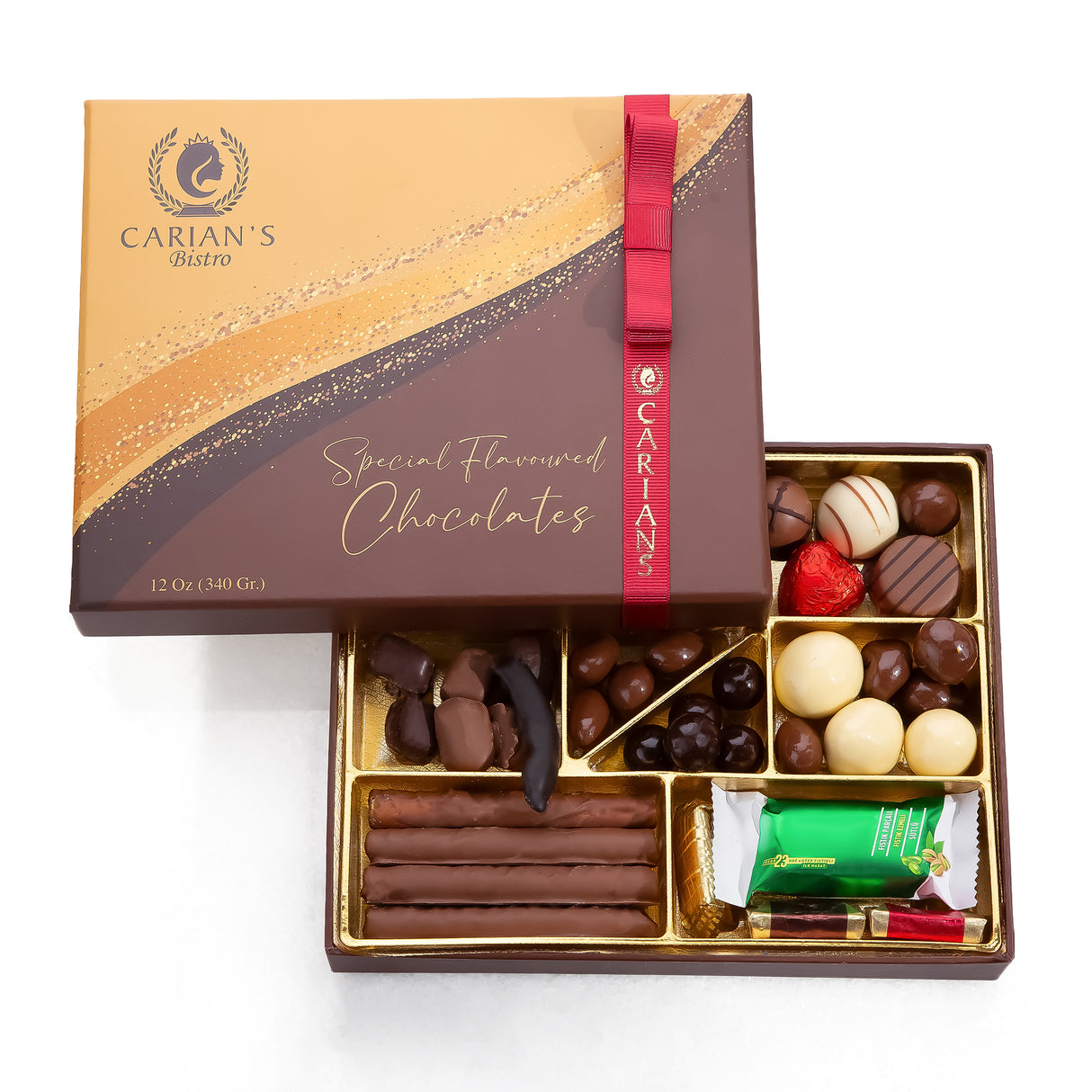 Carians Luxury Premium Chocolate Box - Royal Red Ribbon