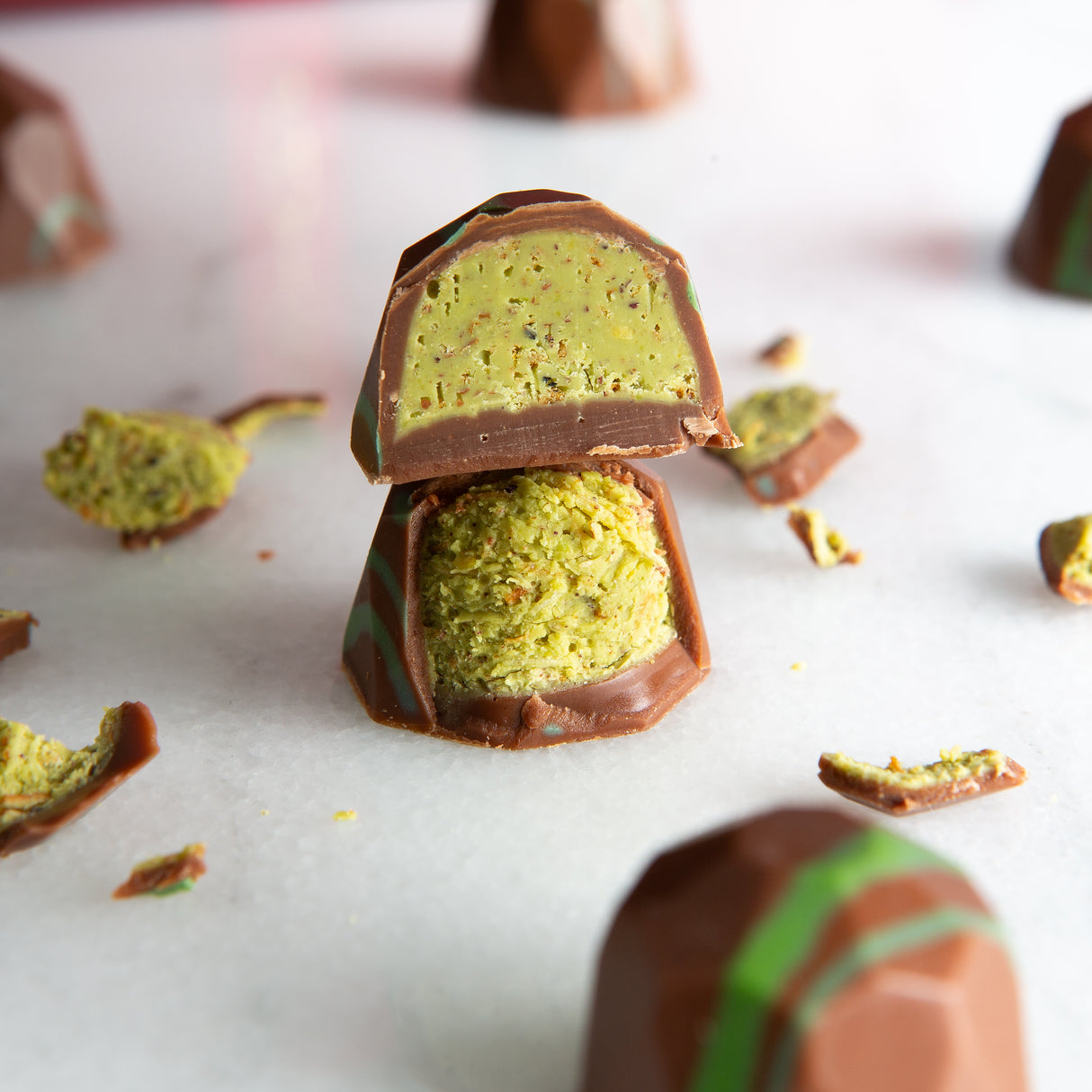 Viral Dubai Chocolate Gift Box with Gold Ribbon Wrapped