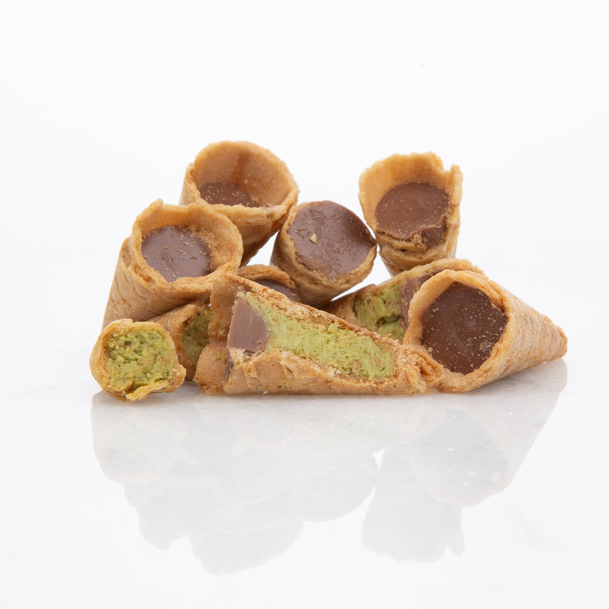 Dubai Chocolate Bite Size Mini Cones - 12 Packs in 1 Case