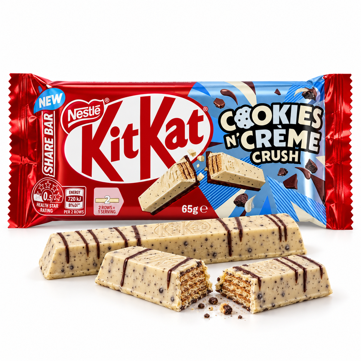 Nestlé KitKat Cookies N’ Creme Crush Share Bar – 65 g