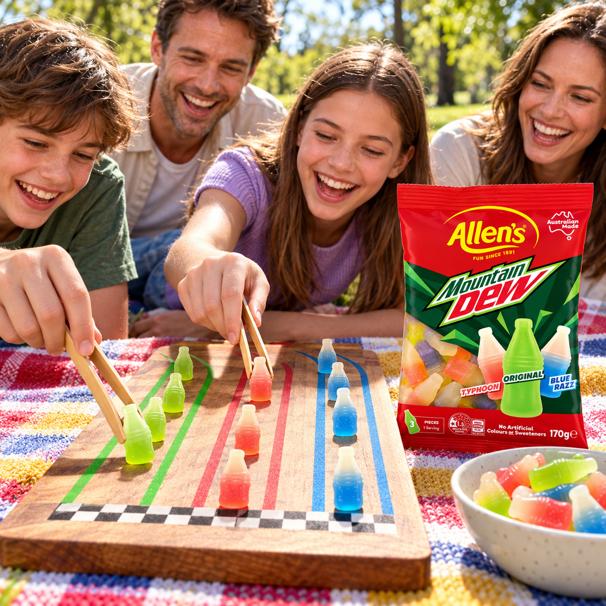 Allen’s Mountain Dew Cola Bottle Jellies – 3 Flavors, 170 g
