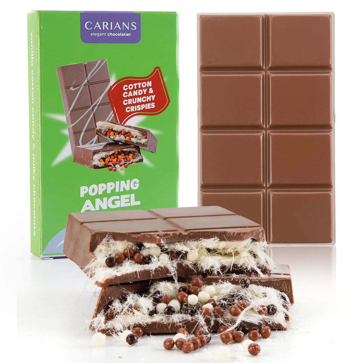 Carians Popping Angel Hair Chocolate Bar