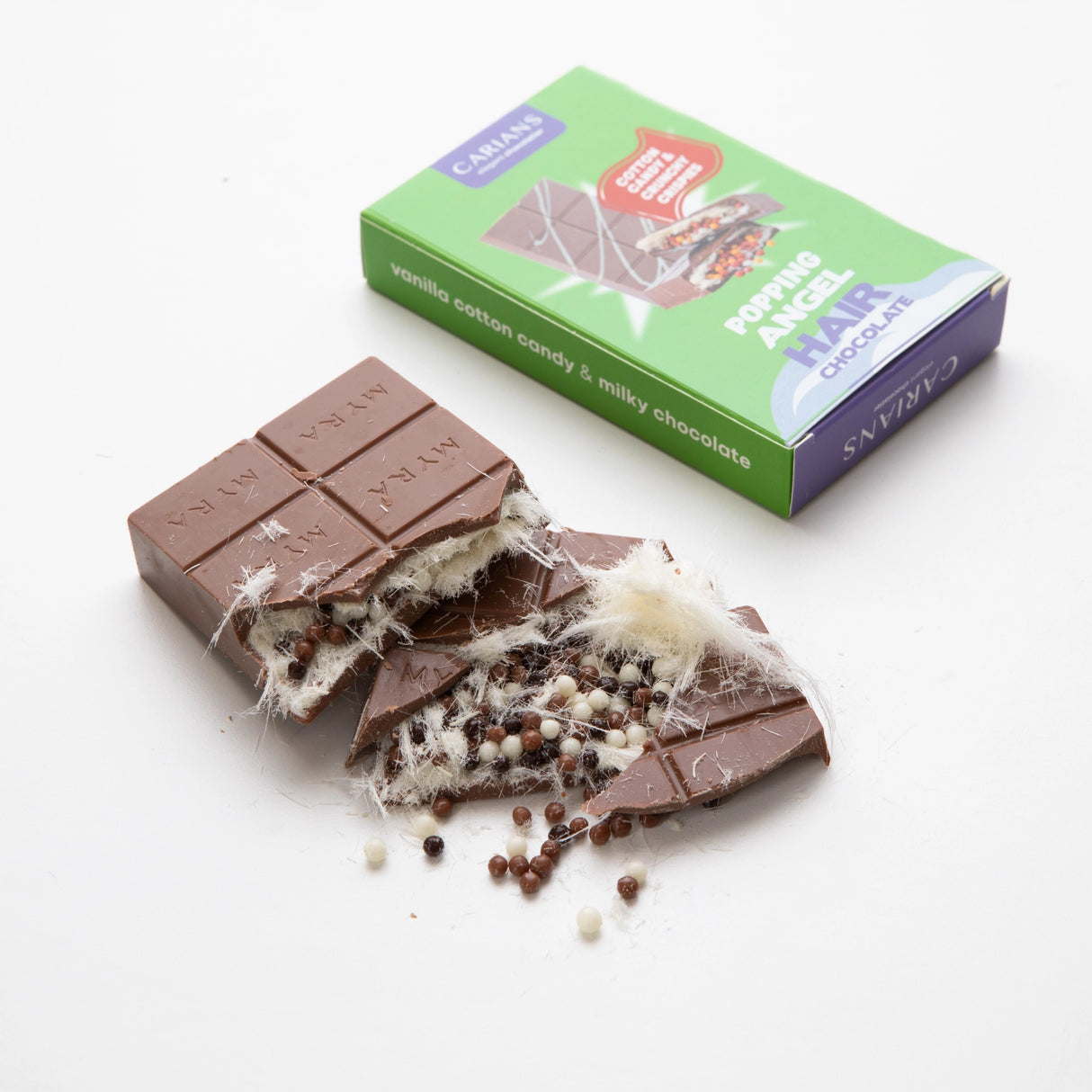Carians Popping Angel Hair Chocolate Bar