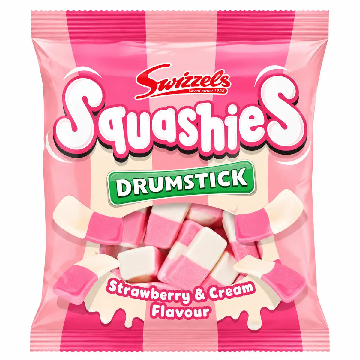 Swizzels Drumstick Squashies Strawberry & Cream Gummy (5 Pack)