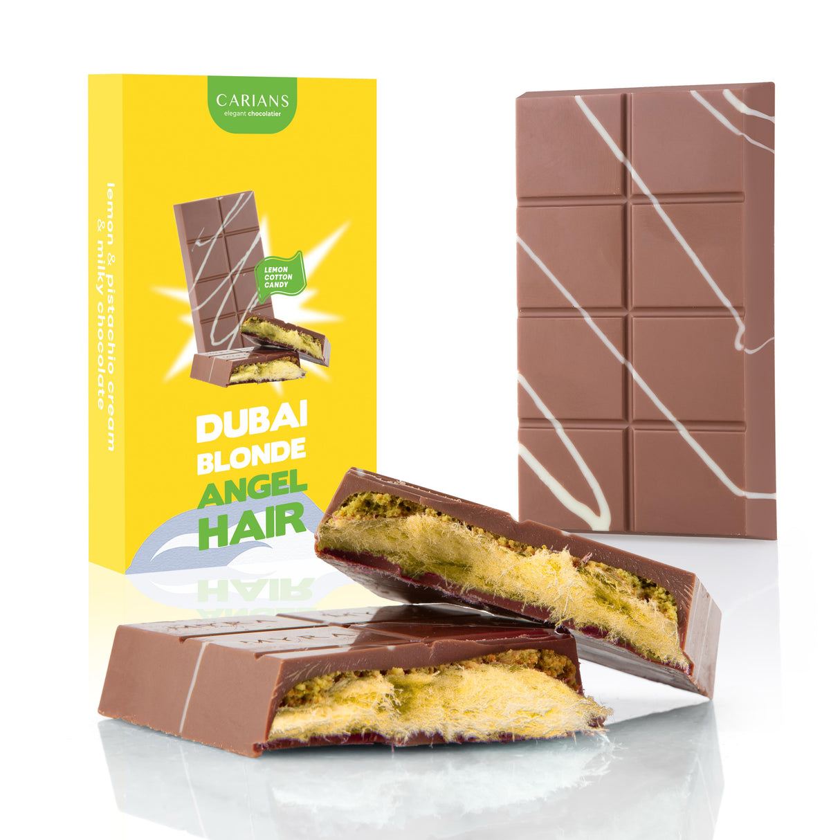 Viral Summer Angel Dubai Chocolate Bar- Lemon Cotton Candy