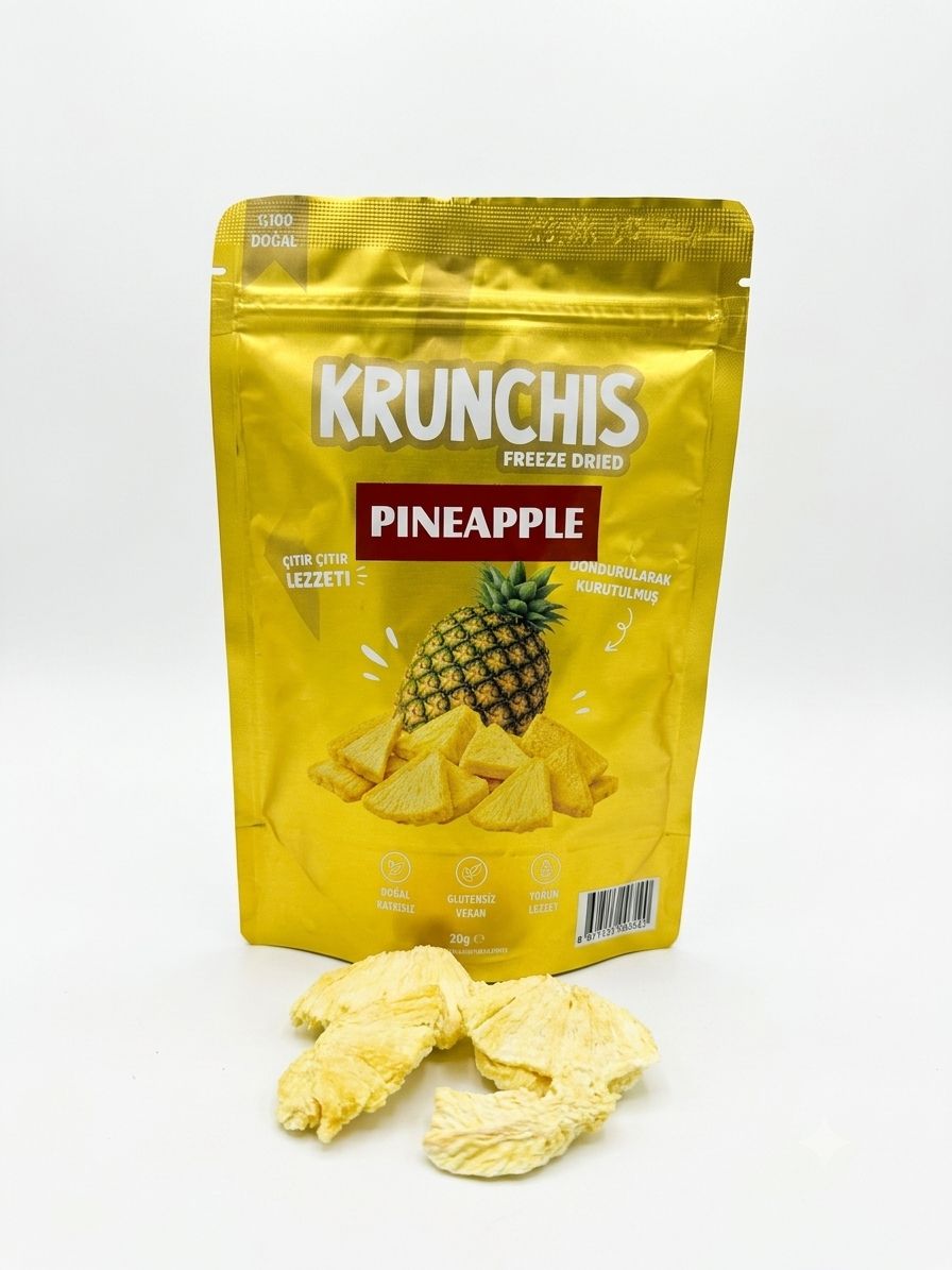 Carians Freeze Dried–Pineapple 0.7oz (20g) equal to 7.1 Oz Fresh Fruit