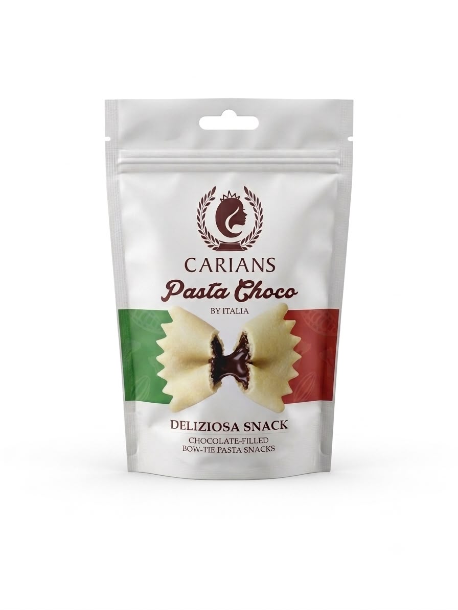 Carians Pasta Choco – Chocolate-Filled Bow-Tie Pasta Candy