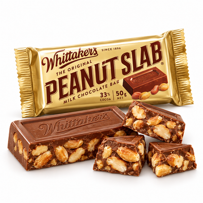 New Zealand’s Finest Chocolate Whittaker's Peanut Slab 1.76Oz