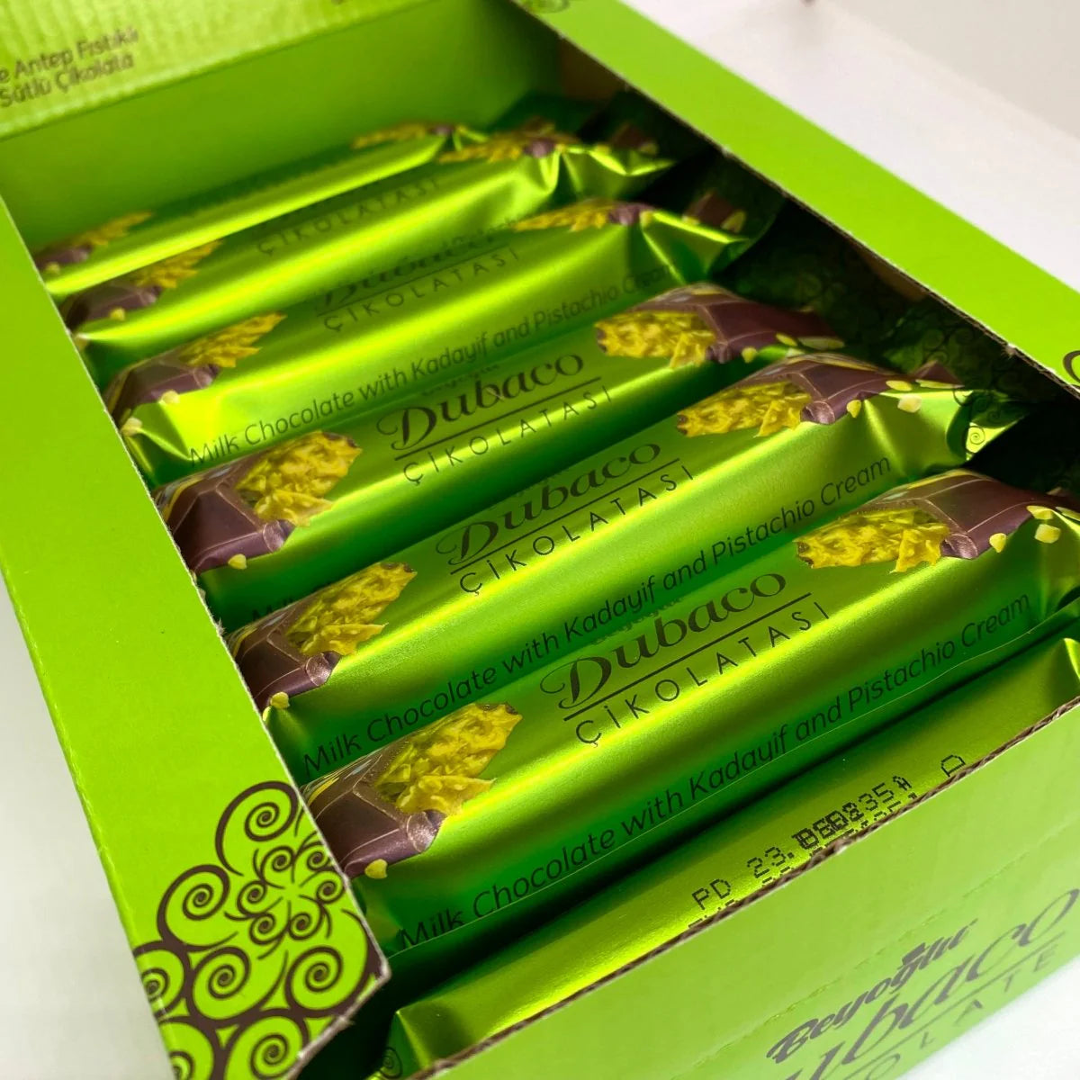 Carian Dubai Chocolate Bar Pistachio Viral Knafeh Dubai - 24 Piece