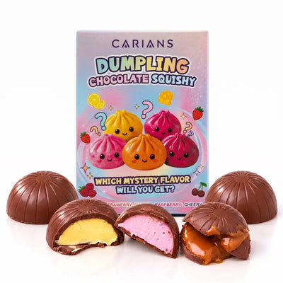 Dumpling Chocolate Squishy – Mystery Strawberry, Banana or Caramel Flavor