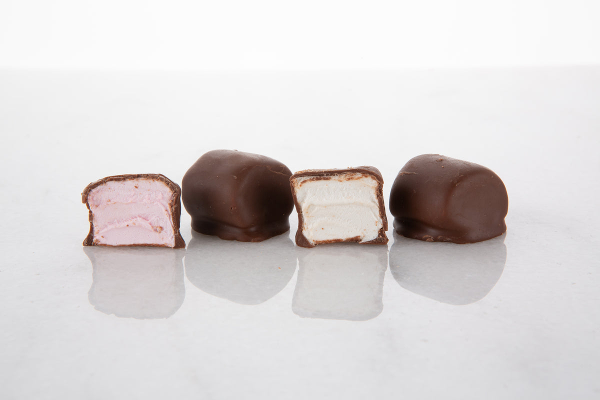 Chocolate Coated Mini Marshmallow Candy Chocolates (12 Pack)
