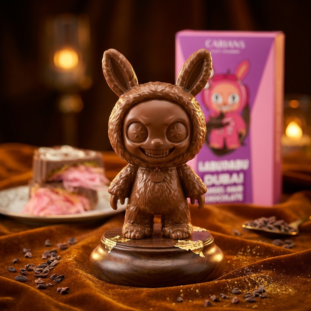 Viral Cartoon Angel Hair Dubai Chocolate Bar - Pink Cotton Candy