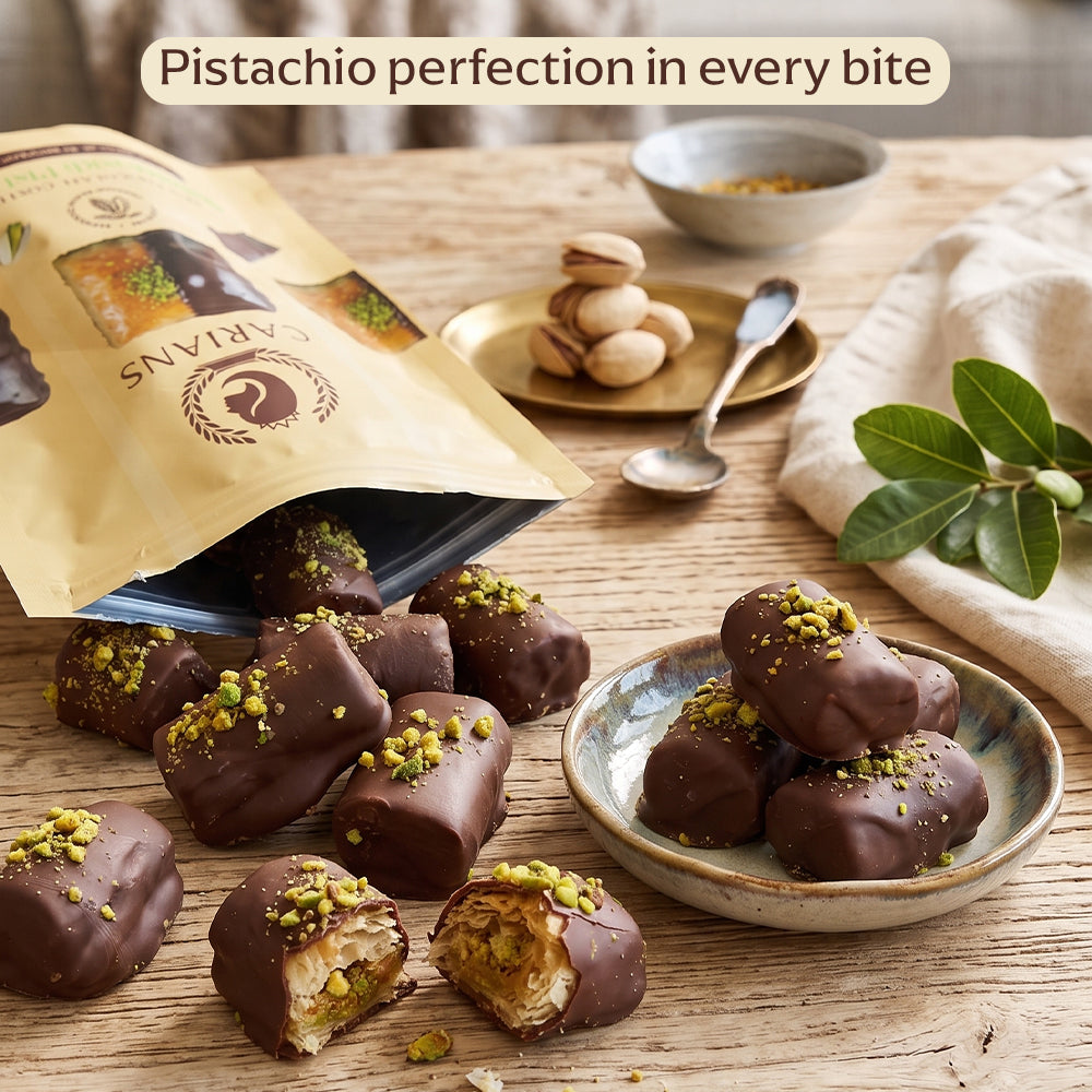 Premium Chocolate Coated Mini Turkish Baklava (12 Pack)