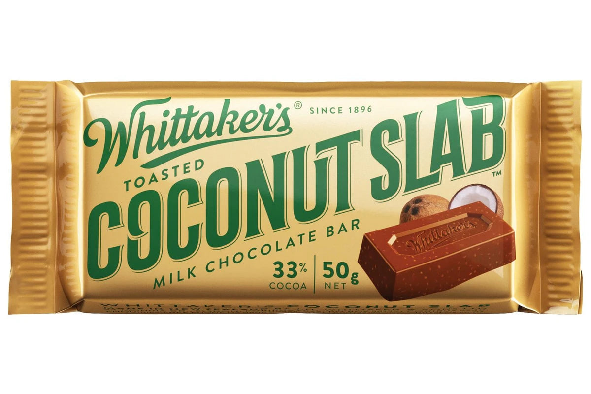 Whittaker's Creamy Milk Chocolate Coconut Slab 1.76 oz (50g)