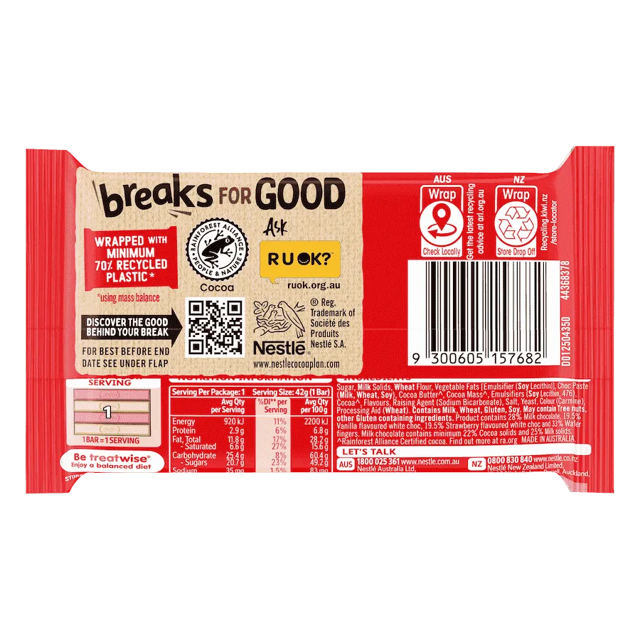 Australian Nestle Kit Kat Neapolitan Bar 1.48 oz (42g)