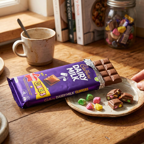 Australian Cadbury Dairy Milk Chocolate Pascall Clinkers Block