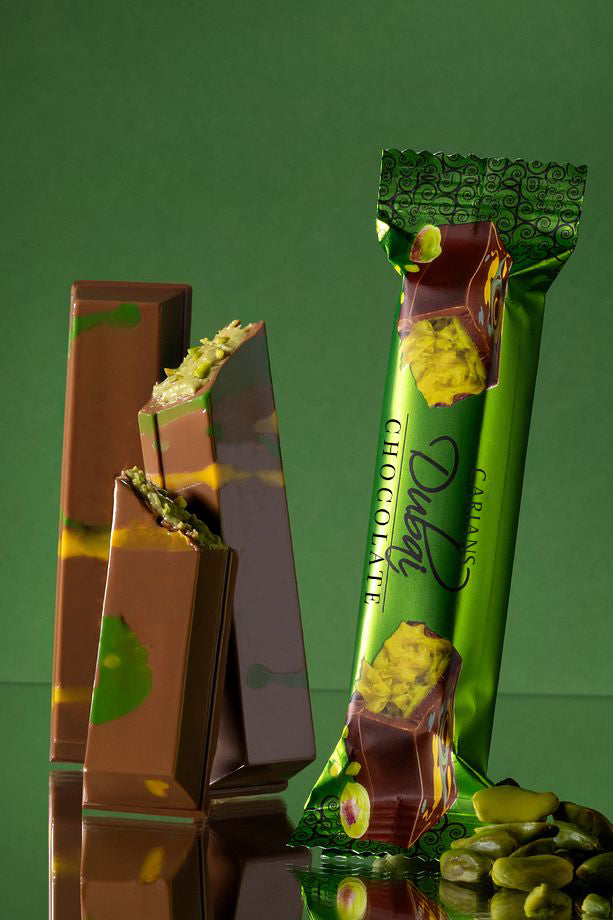 Carian Dubai Chocolate Bar Pistachio Viral Knafeh Dubai - 24 Piece