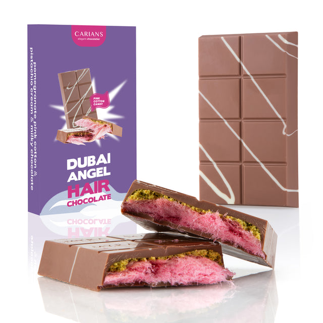 Viral Angel Hair Dubai Chocolate Bar - Pink Cotton Candy
