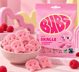 BUBS Raspberry Skalle Foam Sweedish Candy (5 Pack)