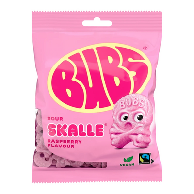 BUBS Raspberry Skalle Foam Swedish Candy