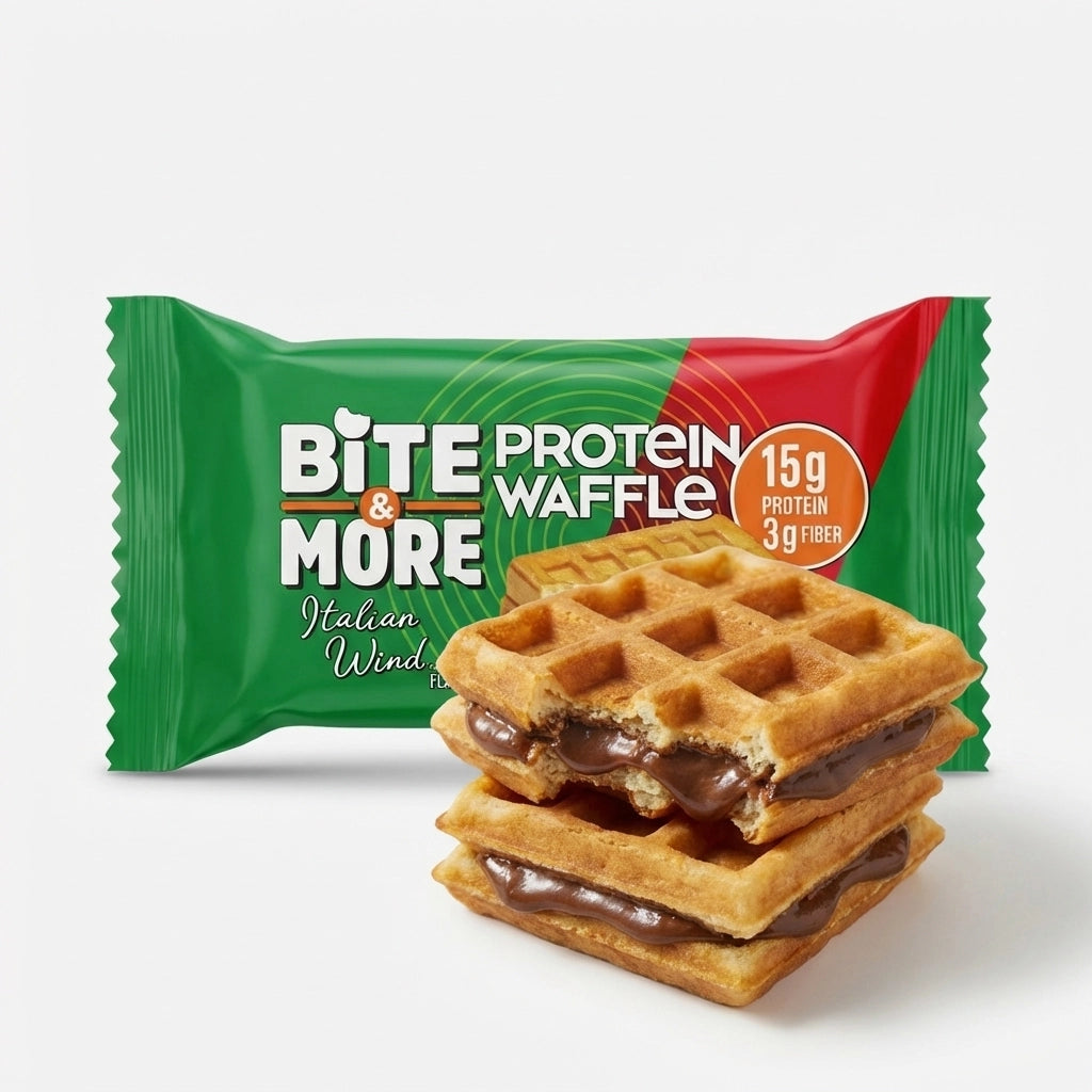 Bite Protein Waffle with Tramisu Flavoured Cream Filling (12 Piece)