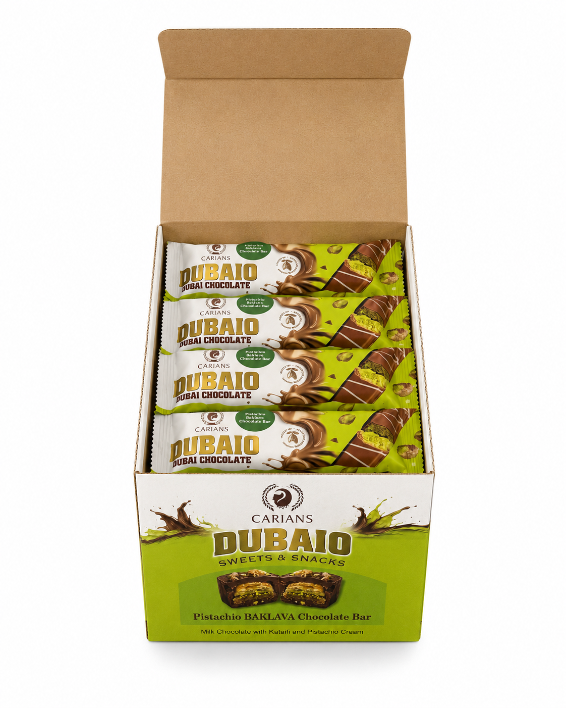Carian’s Dubaio Pistachio Baklava Chocolate Bar