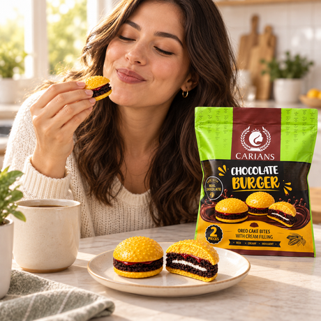 Chocolate Burger – Oreo Cake Bites with Cream Filling, 2 Pieces