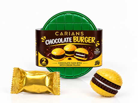Chocolate Burger – Oreo Cake Bites with Cream Filling, 2 Pieces