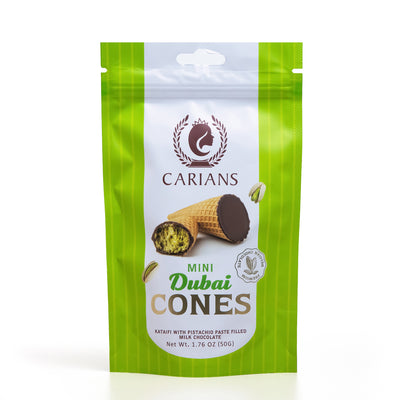 Dubai Chocolate Bite Size Mini Cones - (12 Packs)