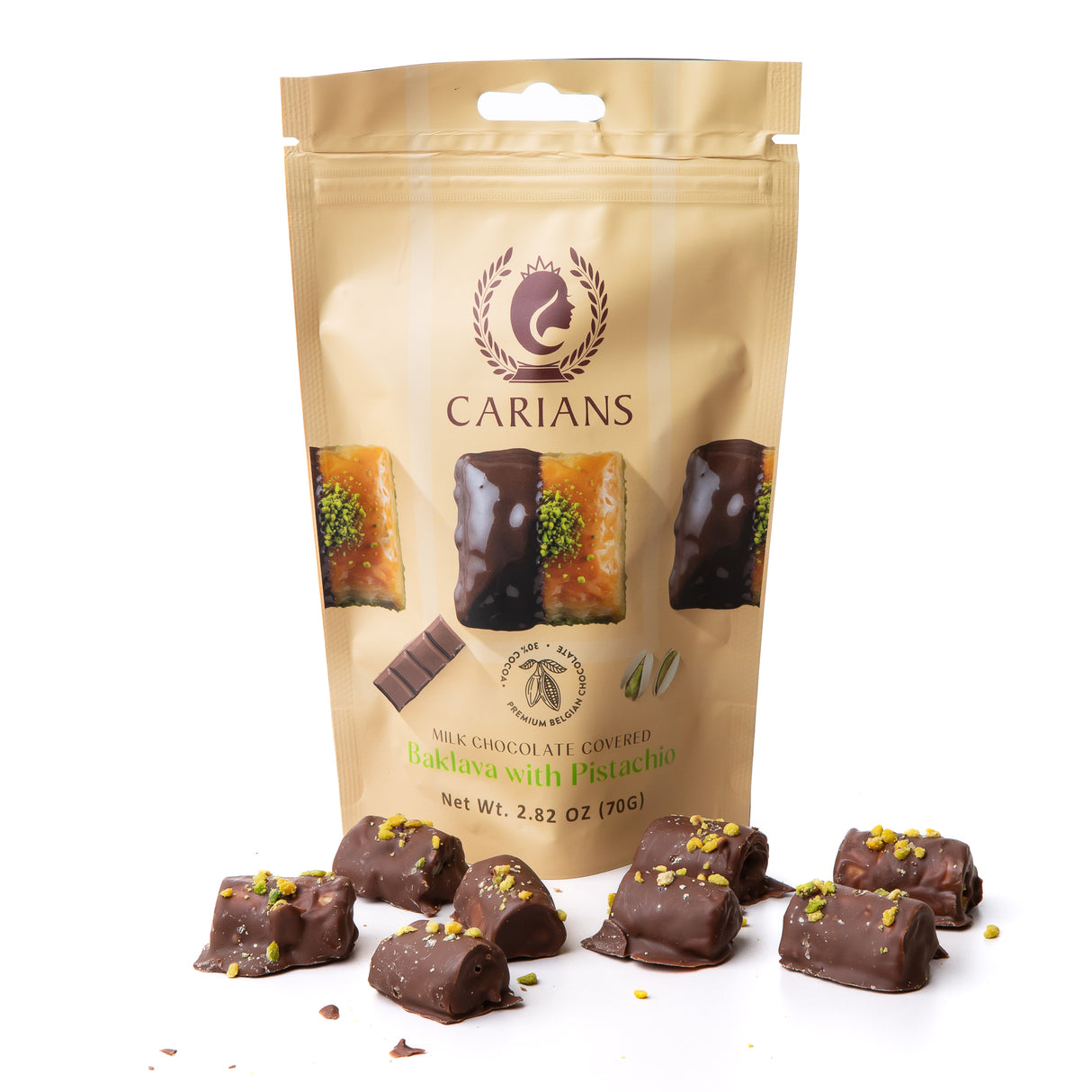 Premium Chocolate Coated Mini Turkish Baklava (12 Pack)