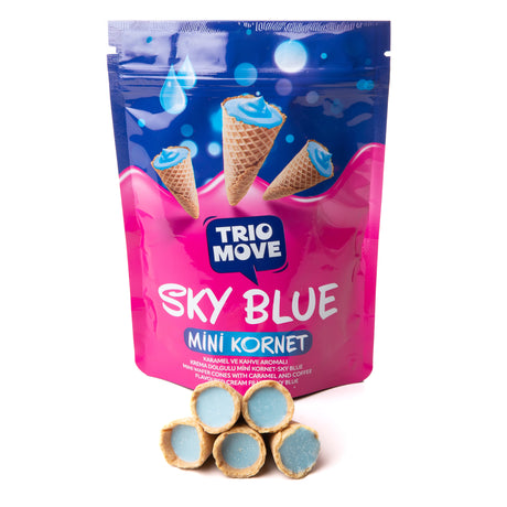 Sky Blue Mini Kornet – Caramel with Coffee Filled 1.94 oz (55g) (12 Pack)